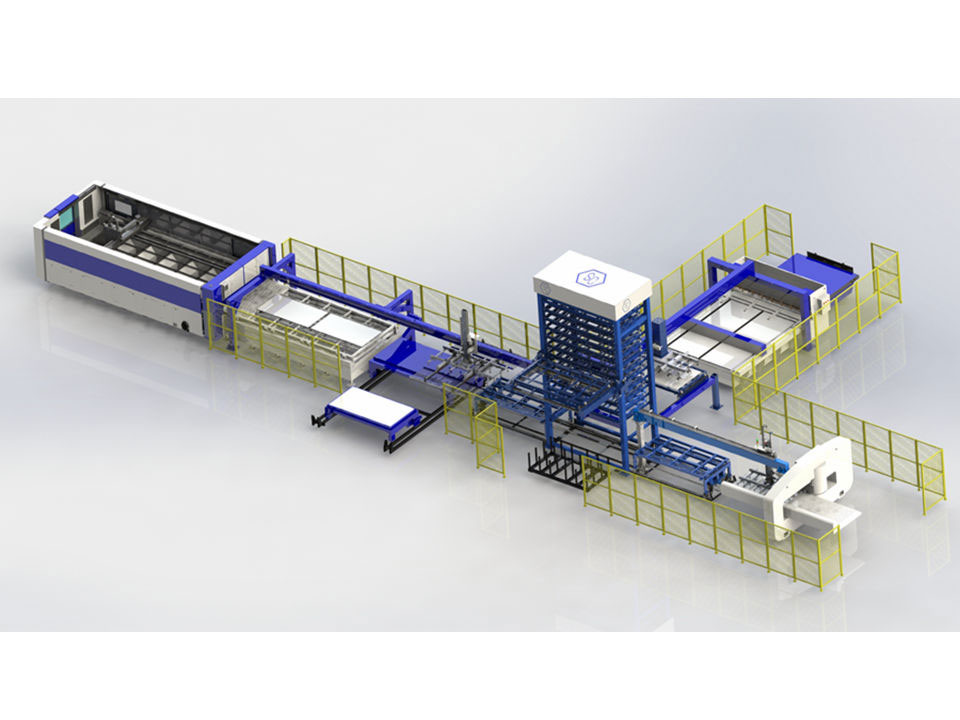 激光切割沖壓自動(dòng)剪板生產(chǎn)線